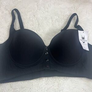 FHTECO Women Underwire Bras Push up Full-Coverage Front Close Size 34DD(E) #444